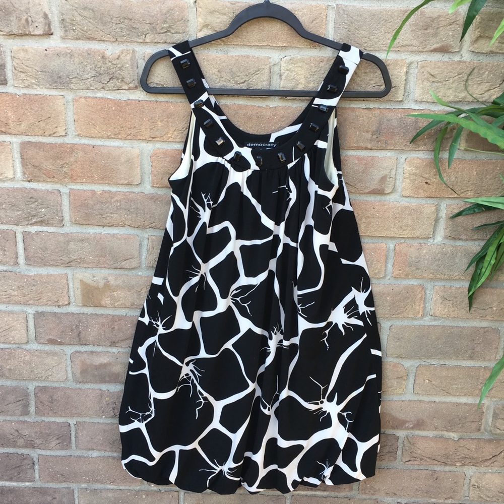 3 for $24🎈 Democracy Black and white puffy mini